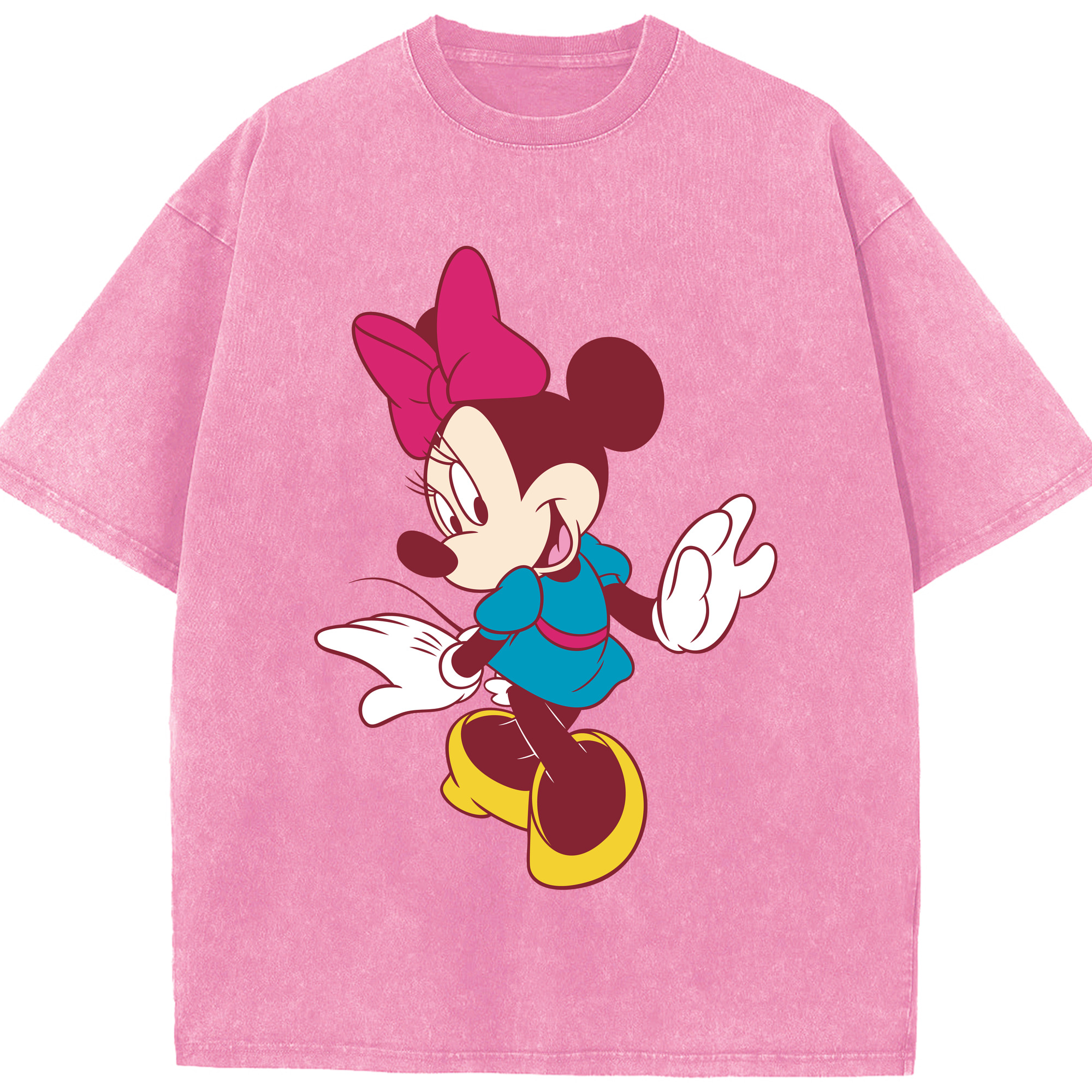 （画像用） ミッキーマウス Mickey Mouse 綿100% ヴィンテージ風 半袖Tシャツ（フロントプリント）
